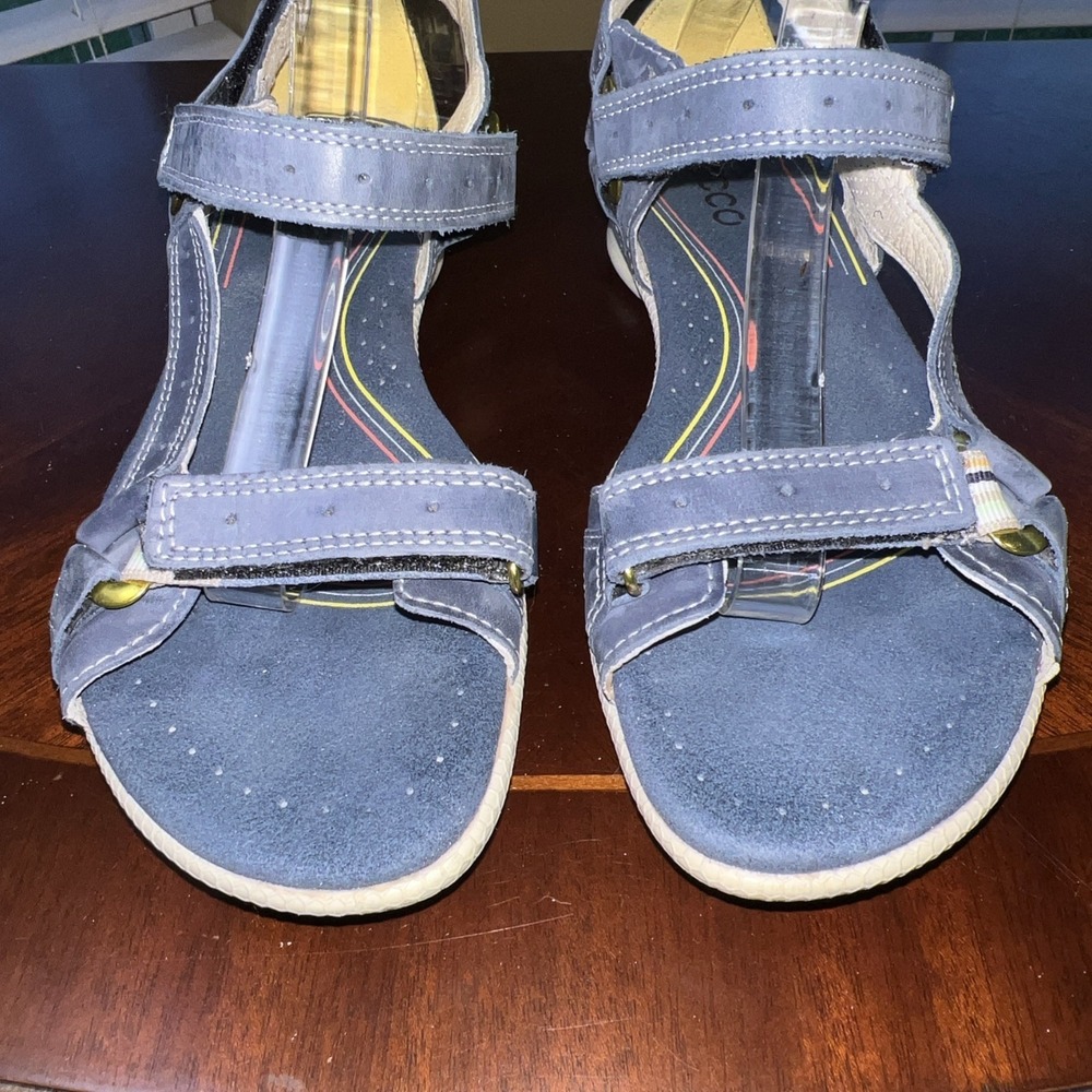 ECCO Hill Move Blue Sandals Women Sz 40 (US 9 to 9.5) Comfort Athleisure Cruise - Picture 7 of 15